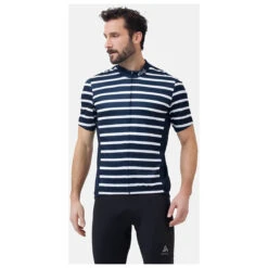 Odlo Stand-Up Collar S/S Full Zip Essential - Radtrikot -Trail Fit Store odlo stand up collar s s full zip essential radtrikot detail 3