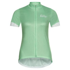Odlo Women's Stand-Up Collar S/S Full Zip Essential - Radtrikot