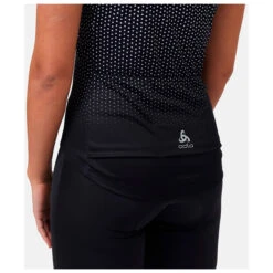 Odlo Women's T-Shirt S/U Collar S/S FZ Essential Print - Radtrikot -Trail Fit Store odlo womens t shirt s u collar s s fz essential print radtrikot detail 6